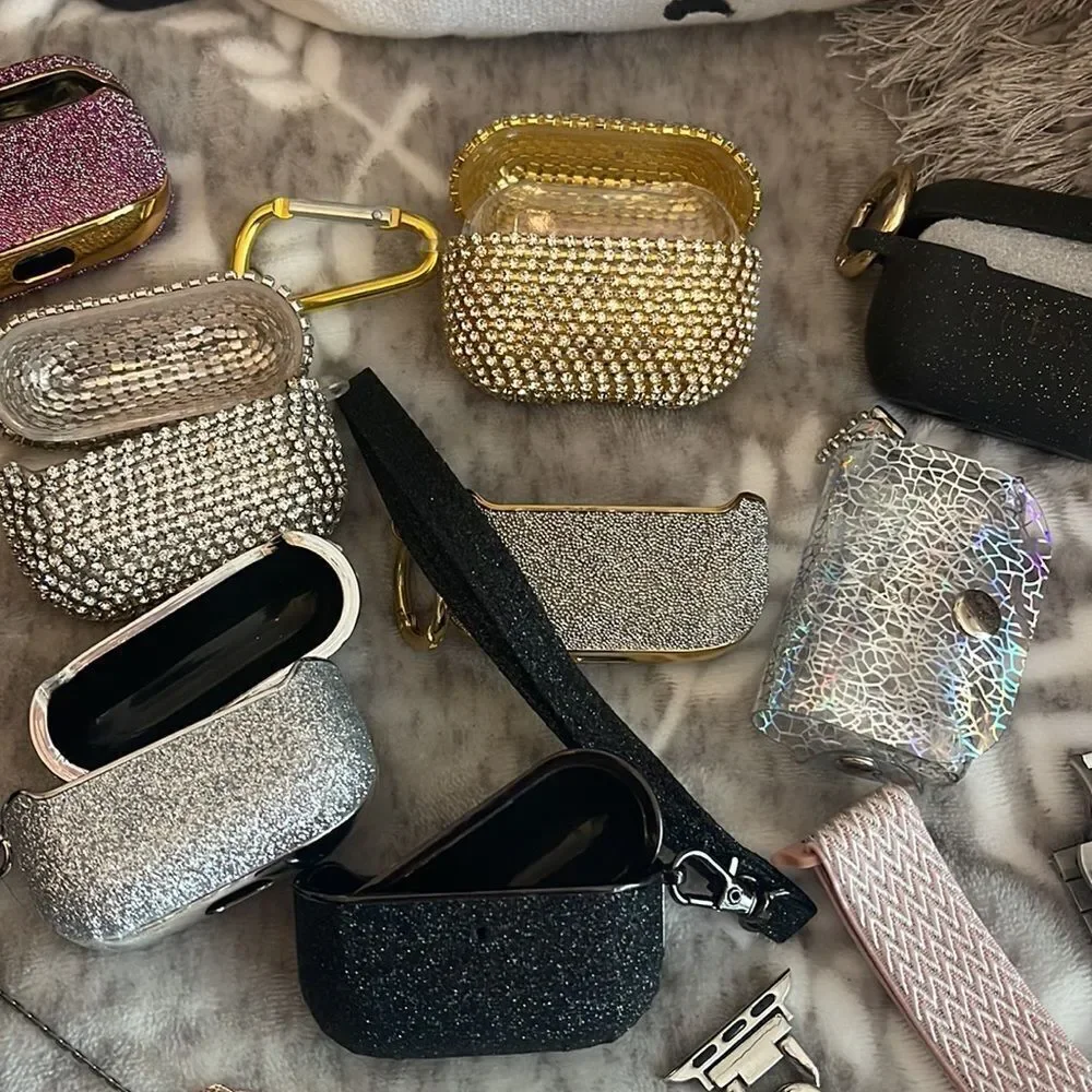 18+ tech lot/bundle apple airpod pro cases & anti lost chains apple watch bands